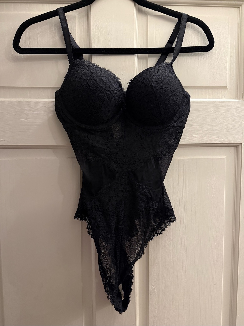 H&M Black Lace Bodysuit Chemise